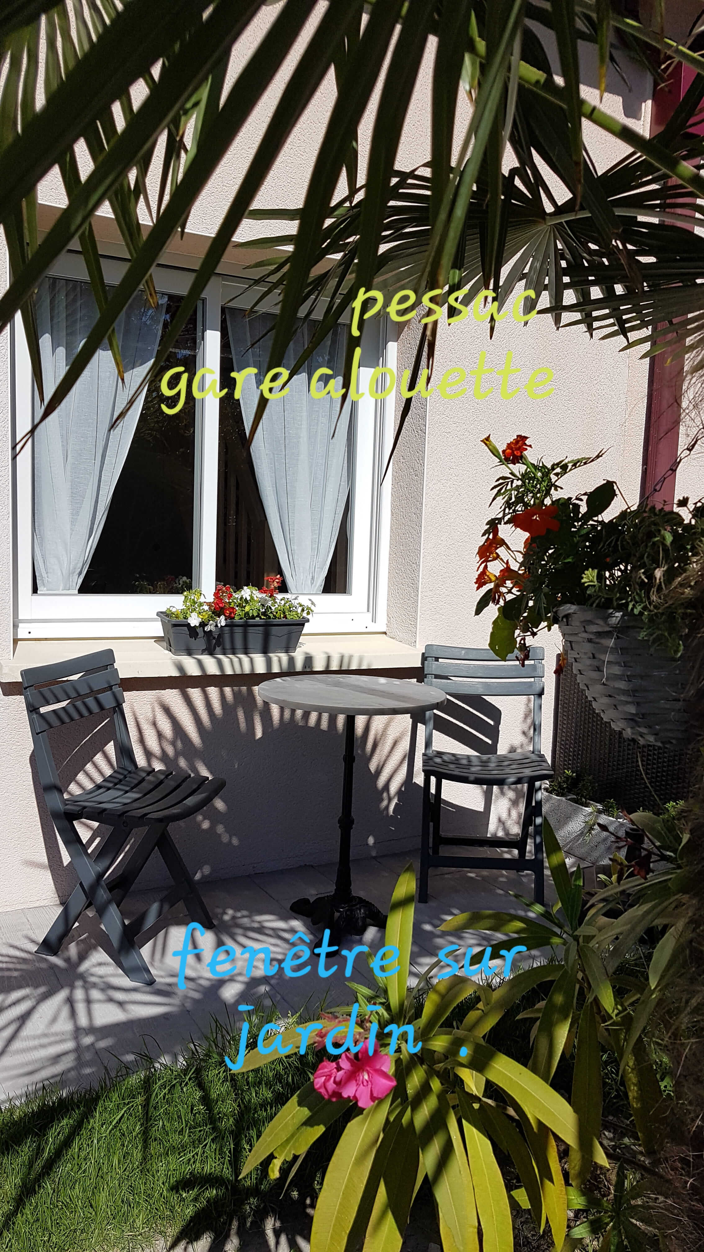Terrasse du gite Le Petit Prince à Pessac Bordeaux